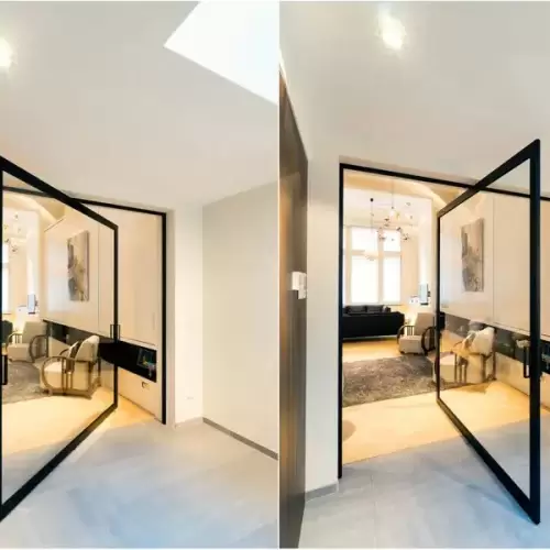 glass railing door